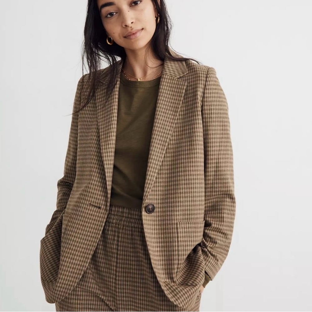 Madewell Larsen Blazer in Houndstooth